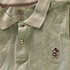 Disney Mickey Mouse three button polo sea foam green
